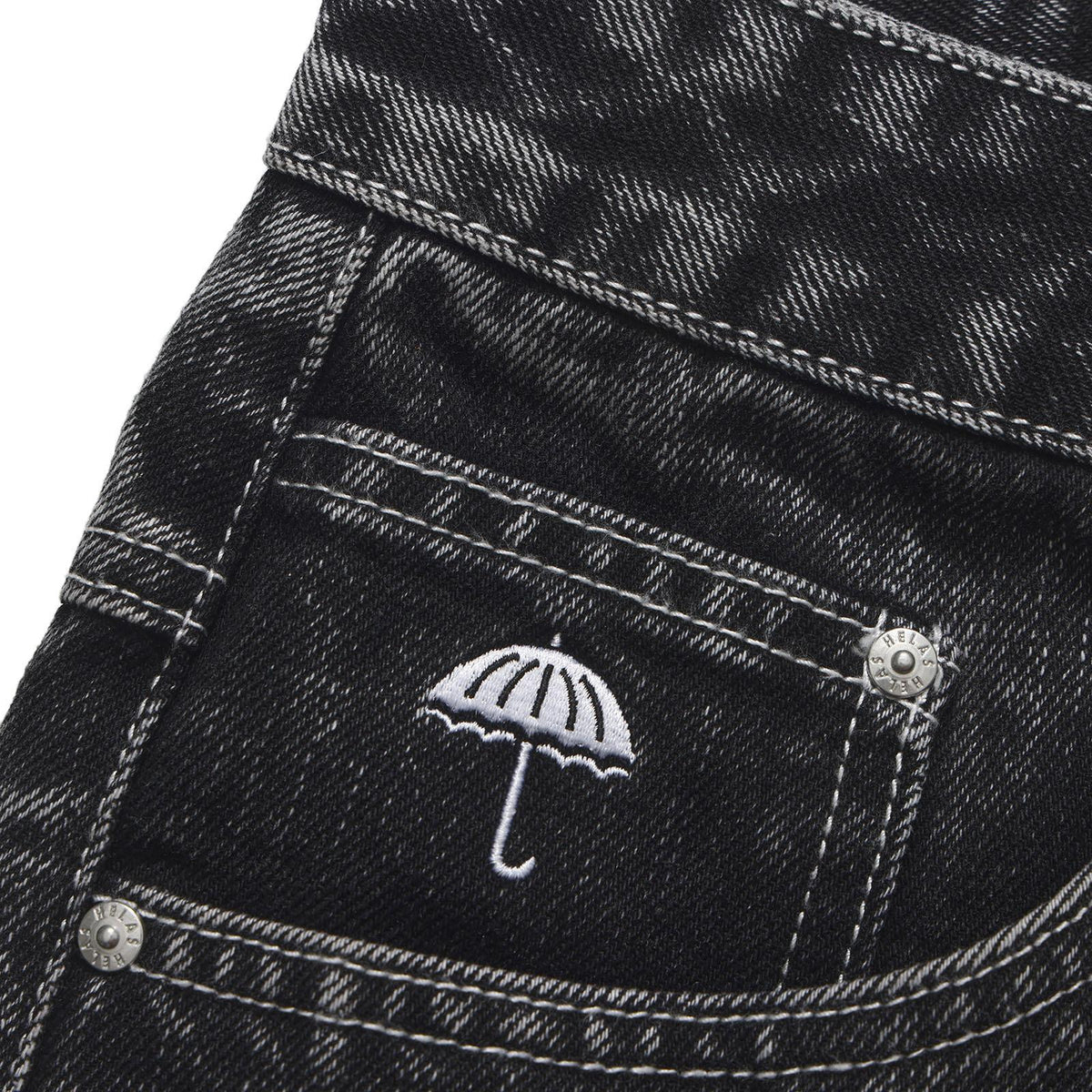 HELAS - DIEU GREC JEANS SHORT - WASHED BLACK