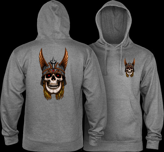 POWELL PERALTA - ANDERSON SKULL MID WEIGHT HOOD - CHARCOAL HEATHER