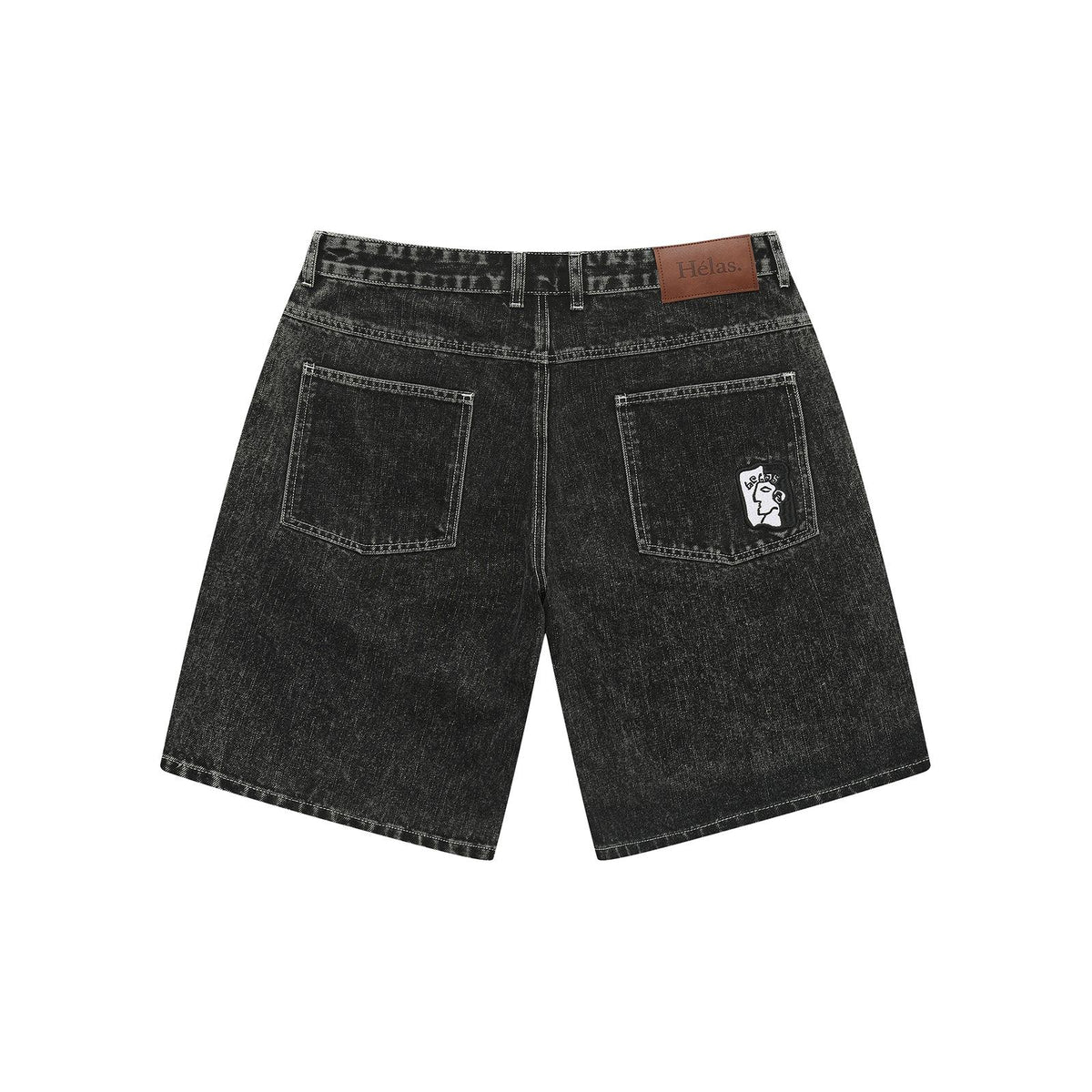 HELAS - DIEU GREC JEANS SHORT - WASHED BLACK