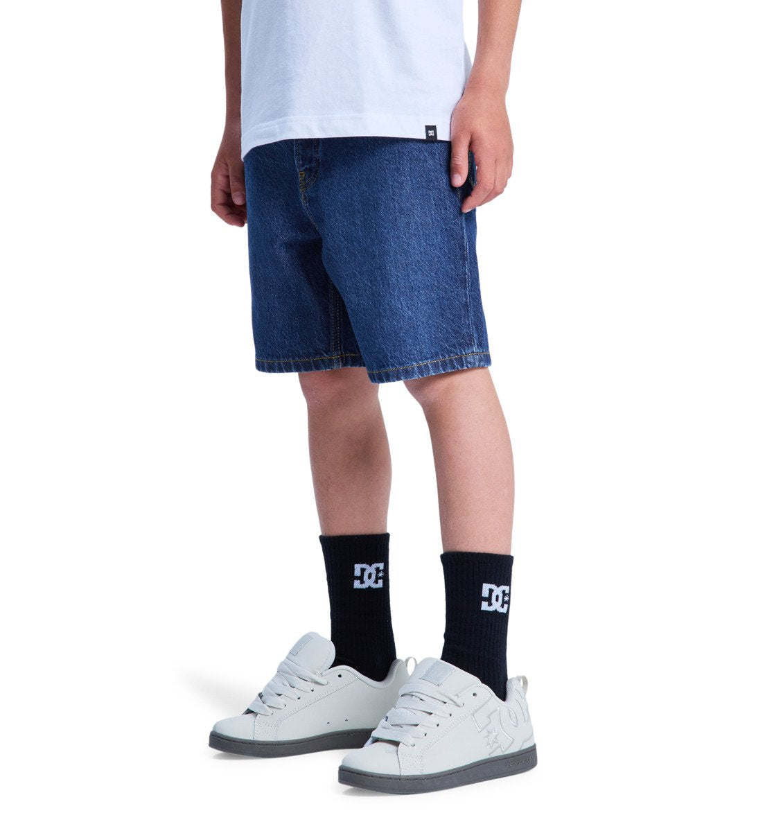 DC - BAGGY SHORT BOY - STONE INDIGO
