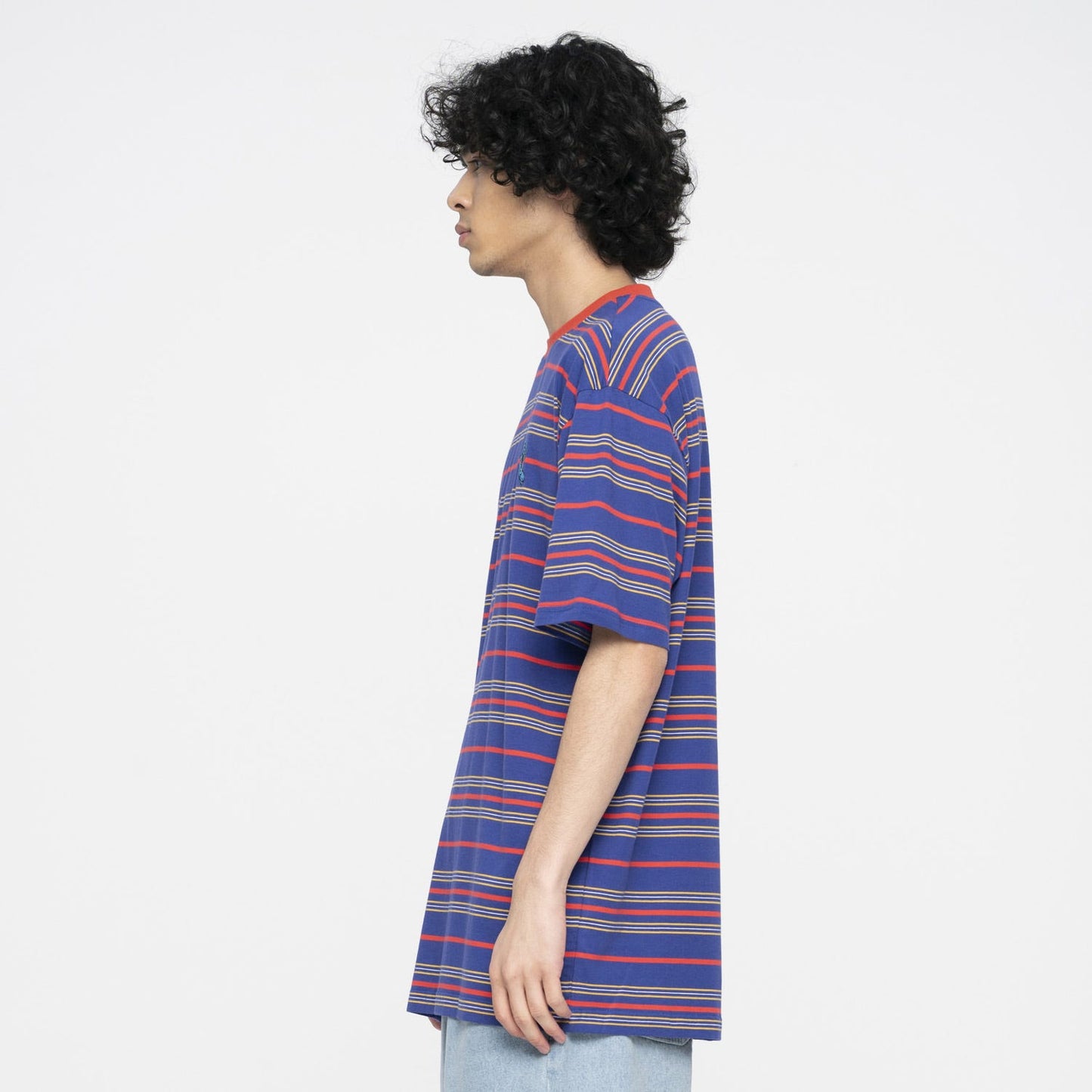 SANTA CRUZ - MINI HAND STRIPE TEE - NAVY BLUE
