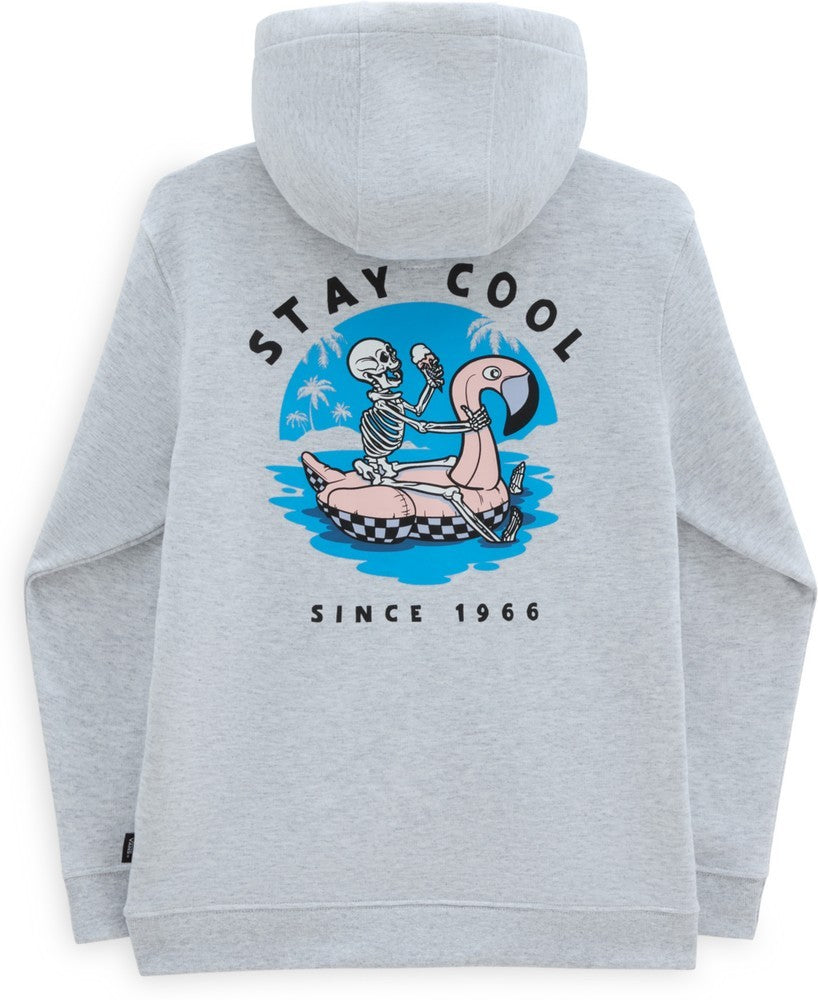 VANS - STAY COOL YOUTH PULLOVER HOODIE - LIGHT GREY HEATHER