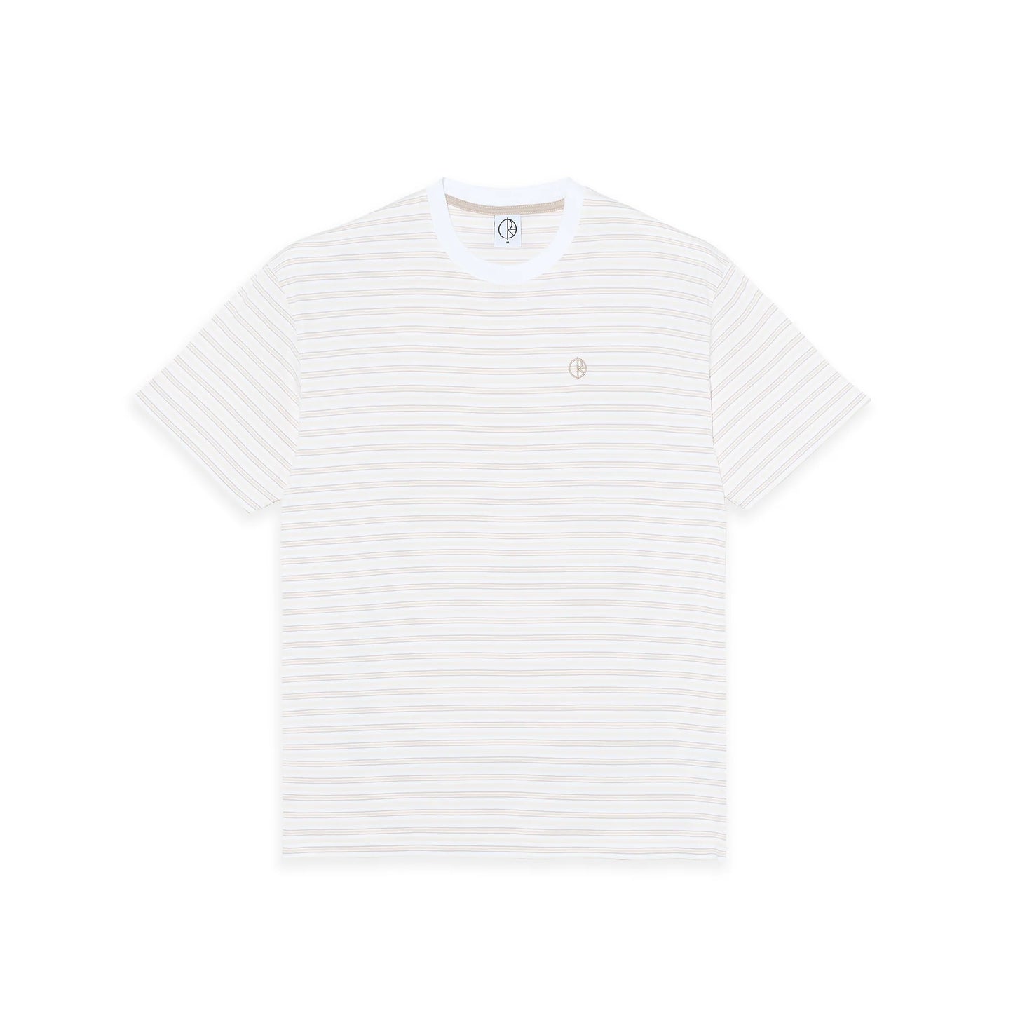 POLAR - STRIPE TEE - WHITE/TAUPE