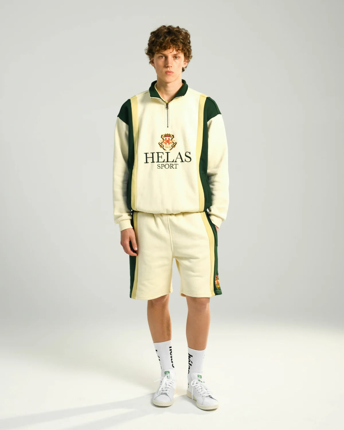 HELAS - COURONNE QUARTER ZIP - LIGHT BEIGE