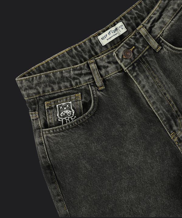 KEEP IT CLEAN - LOOSE PANT - FADED BLACK