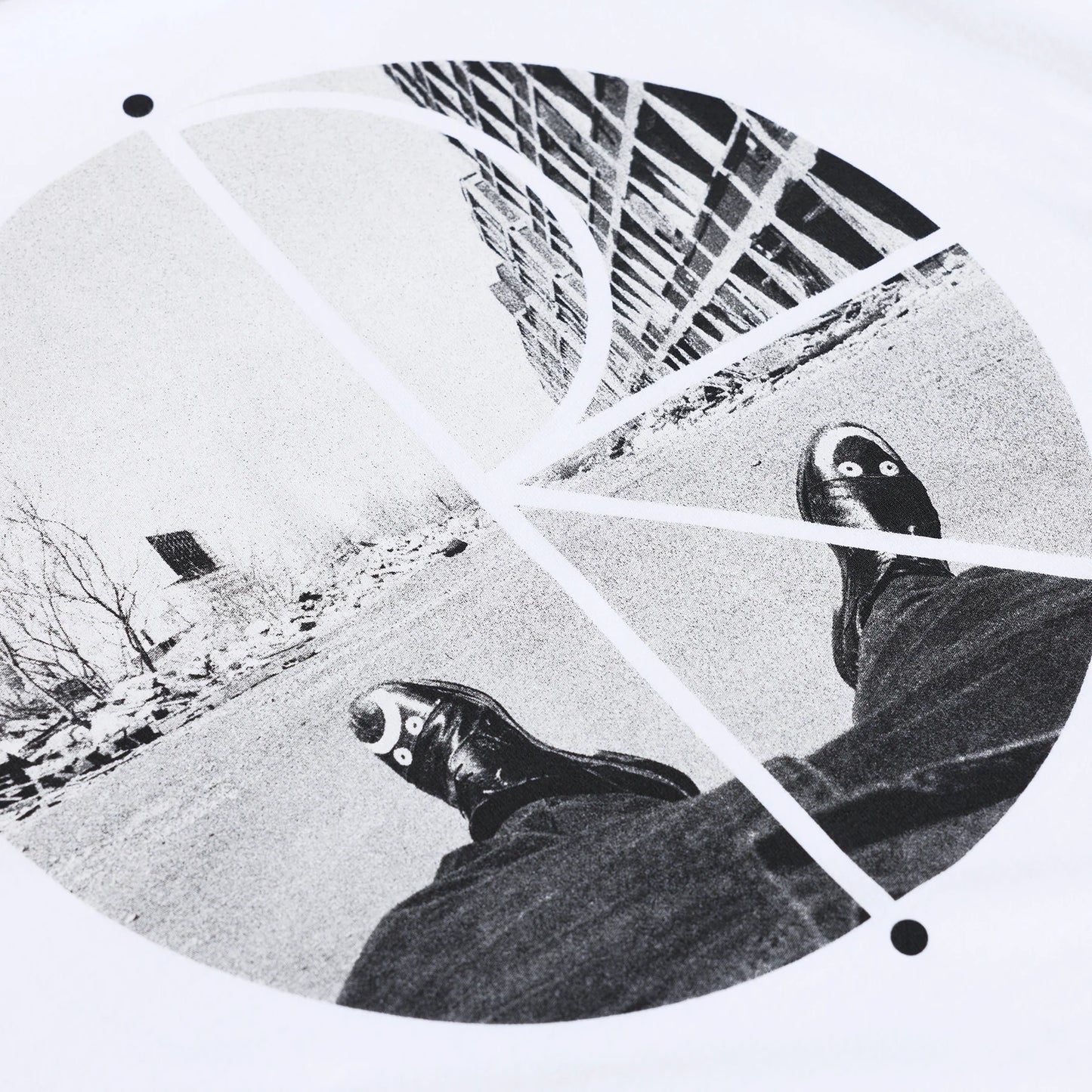 POLAR - HAPPY SAD FILL LOGO TEE - WHITE