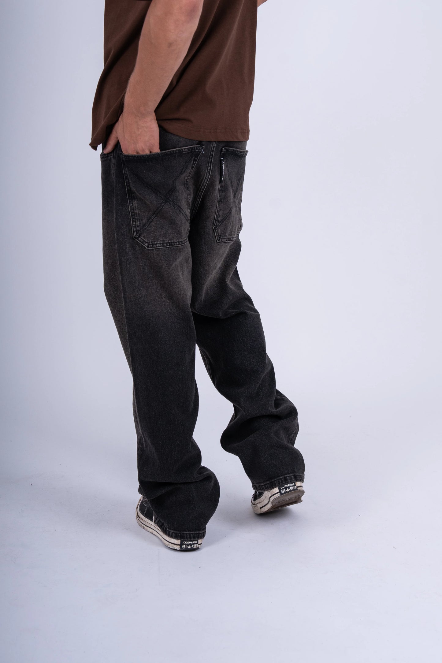 HOMEBOY - X-TRA BAGGY BLACK LABEL DENIM - DIRTY BLACK