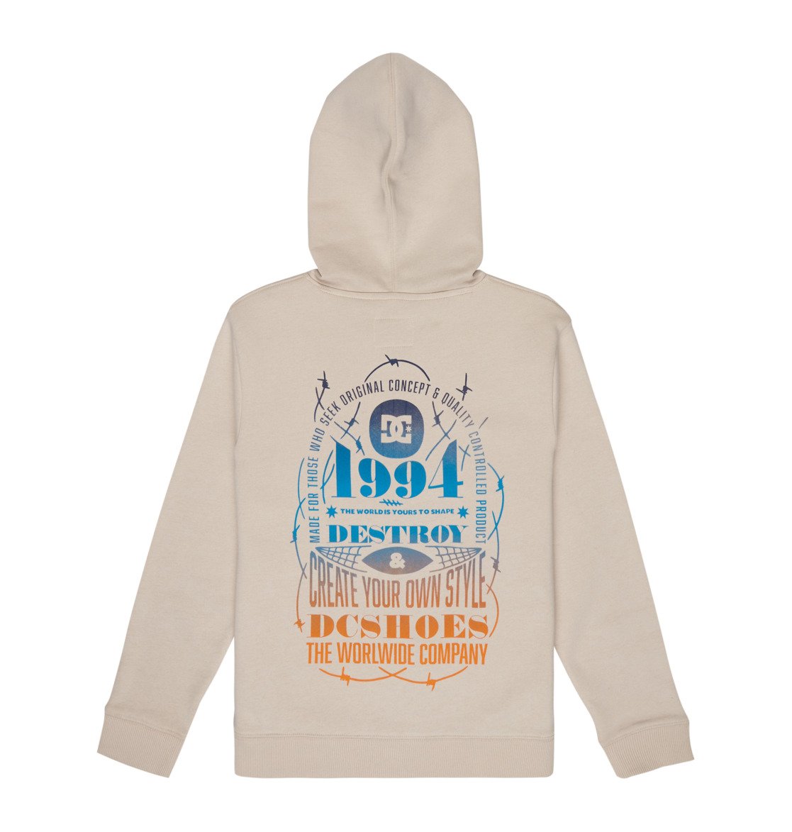 DC - SHAPE OR DESTROY YOUTH HOOD - OATMEAL