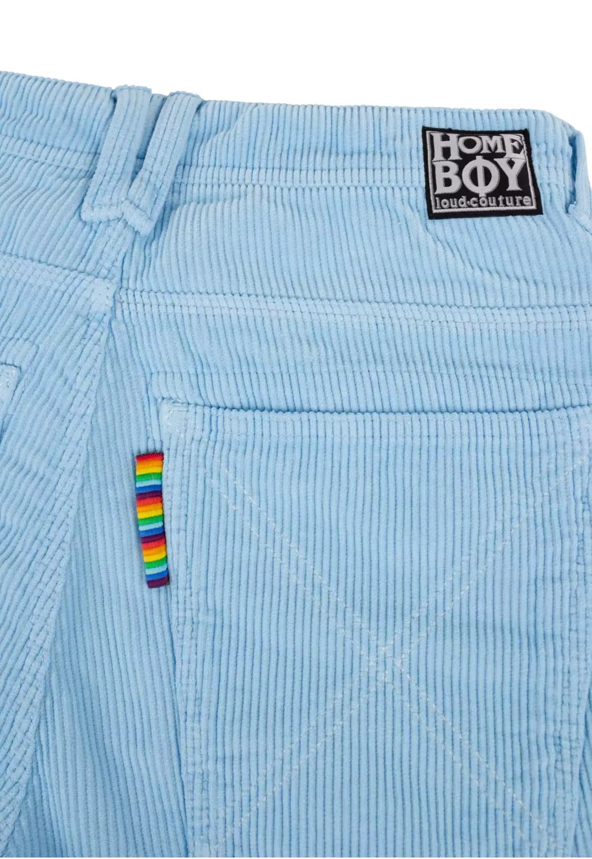 HOMEBOY - X-TRA BAGGY CORD SHORT - POOL BLUE