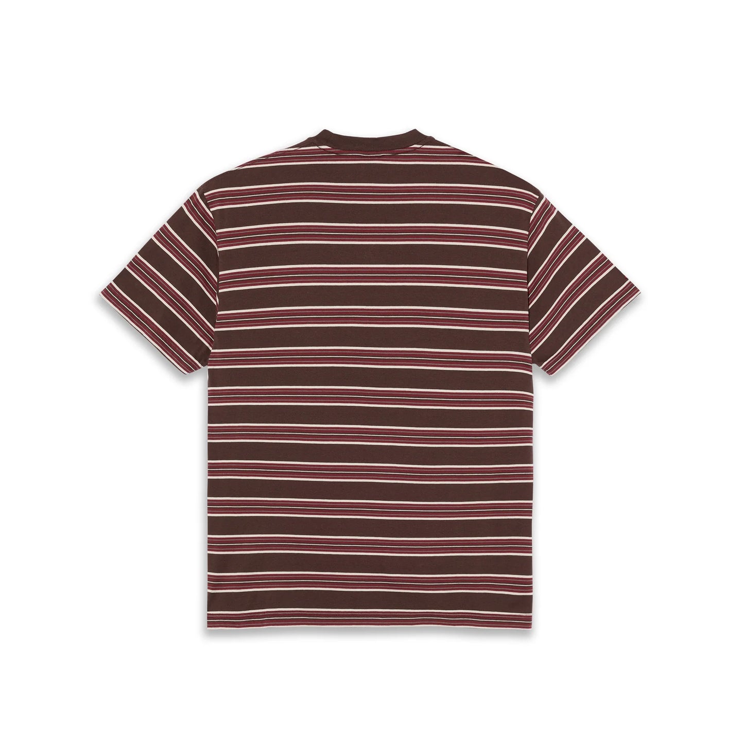 POLAR - STRIPE TEE - BROWN/RED