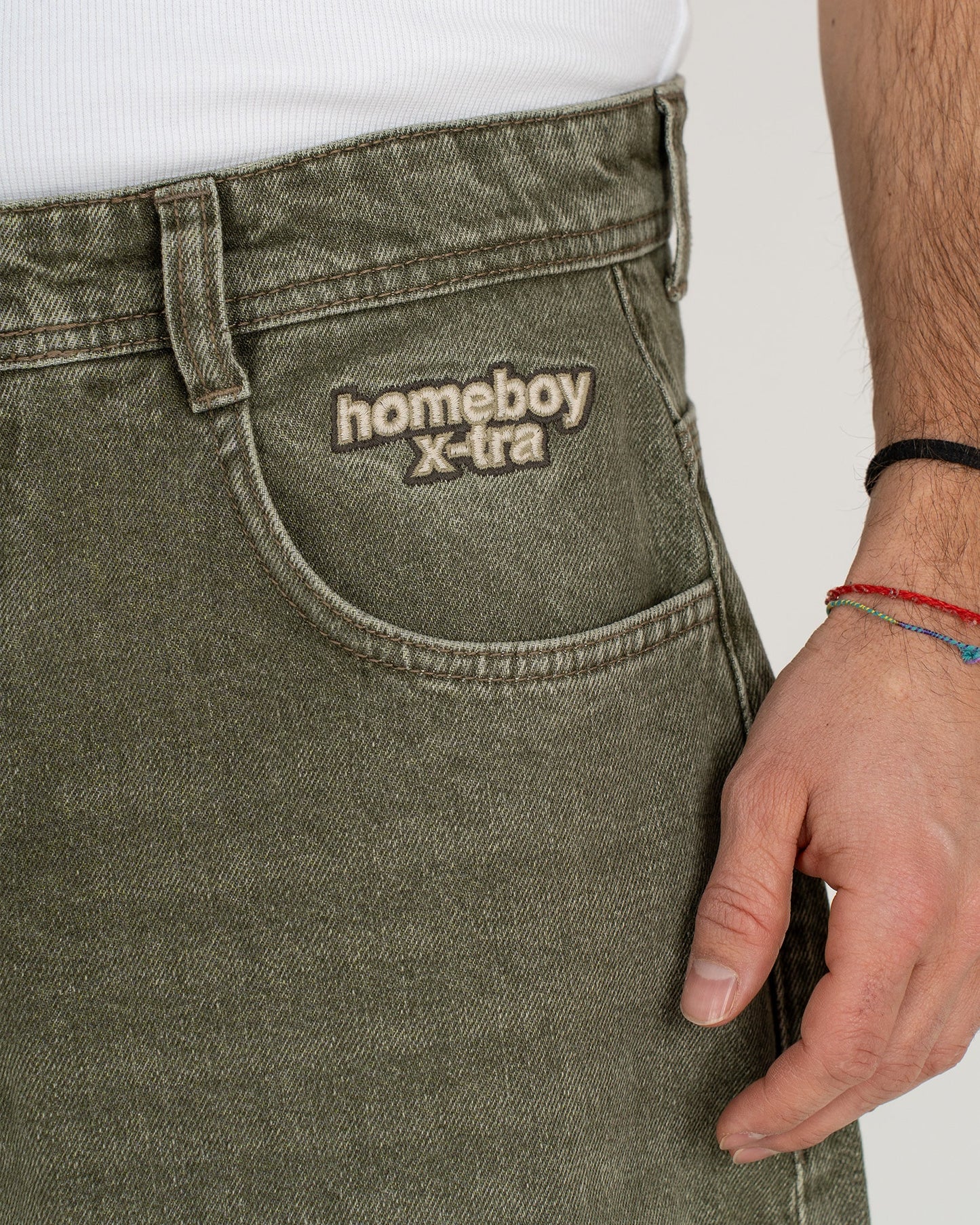 HOMEBOY - X-TRA MONSTER DYE DENIM - WASHED GREEN