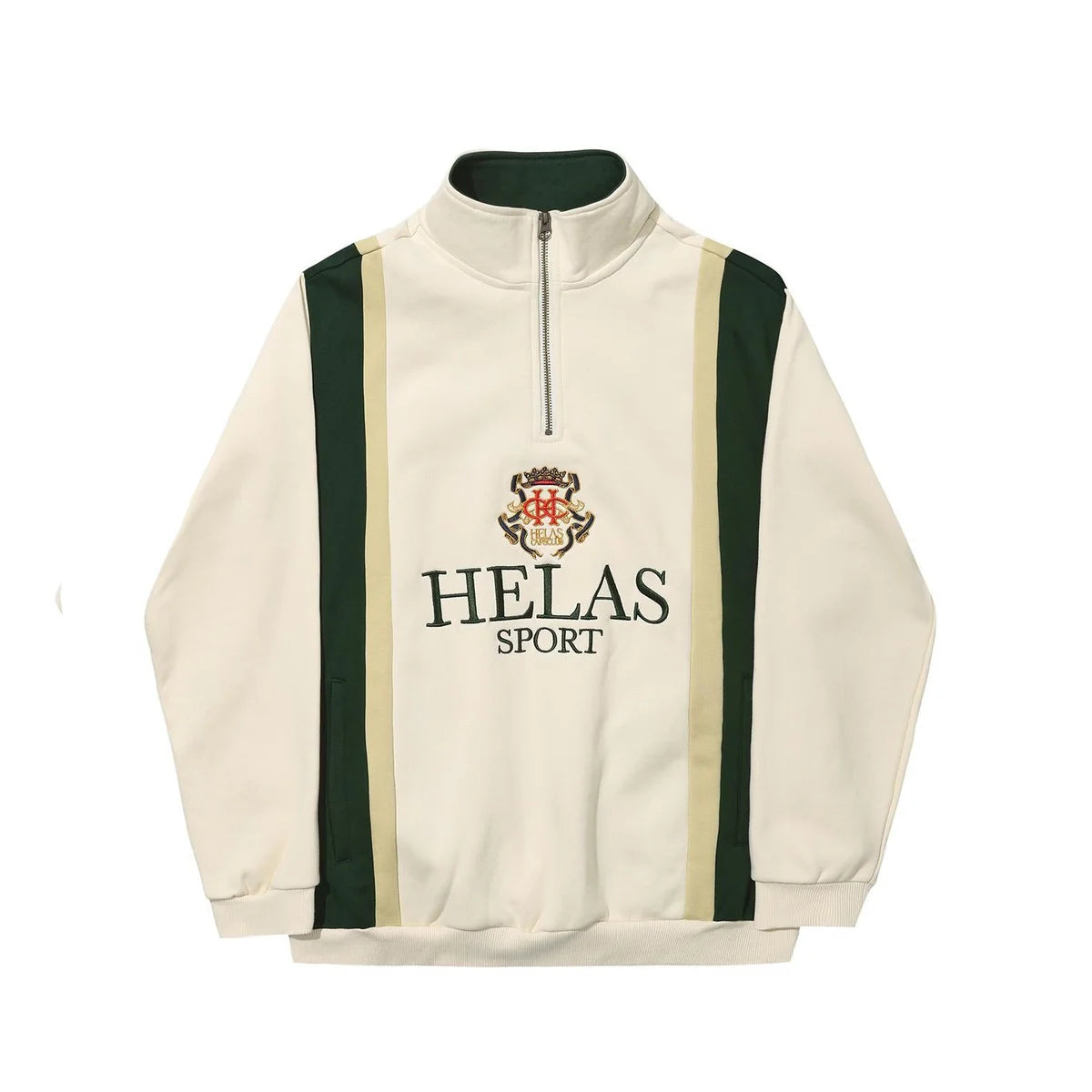 HELAS - COURONNE QUARTER ZIP - LIGHT BEIGE