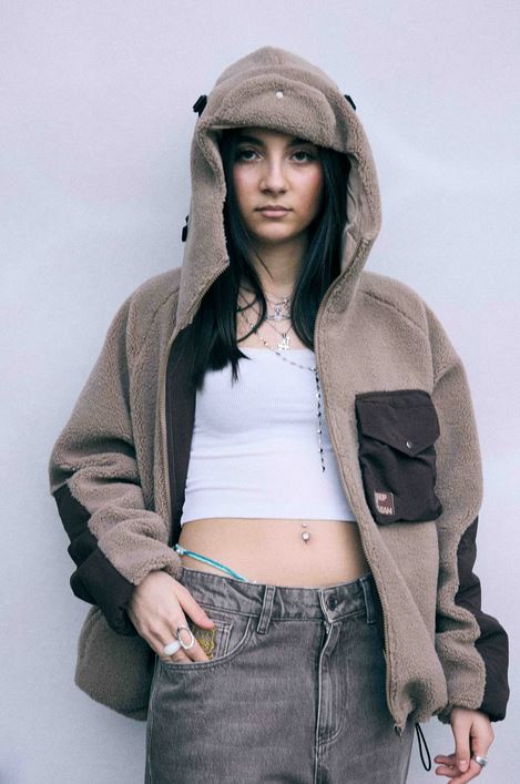 KEEP IT CLEAN - URBAN SHERPA JACKET - MOCHA BROWN