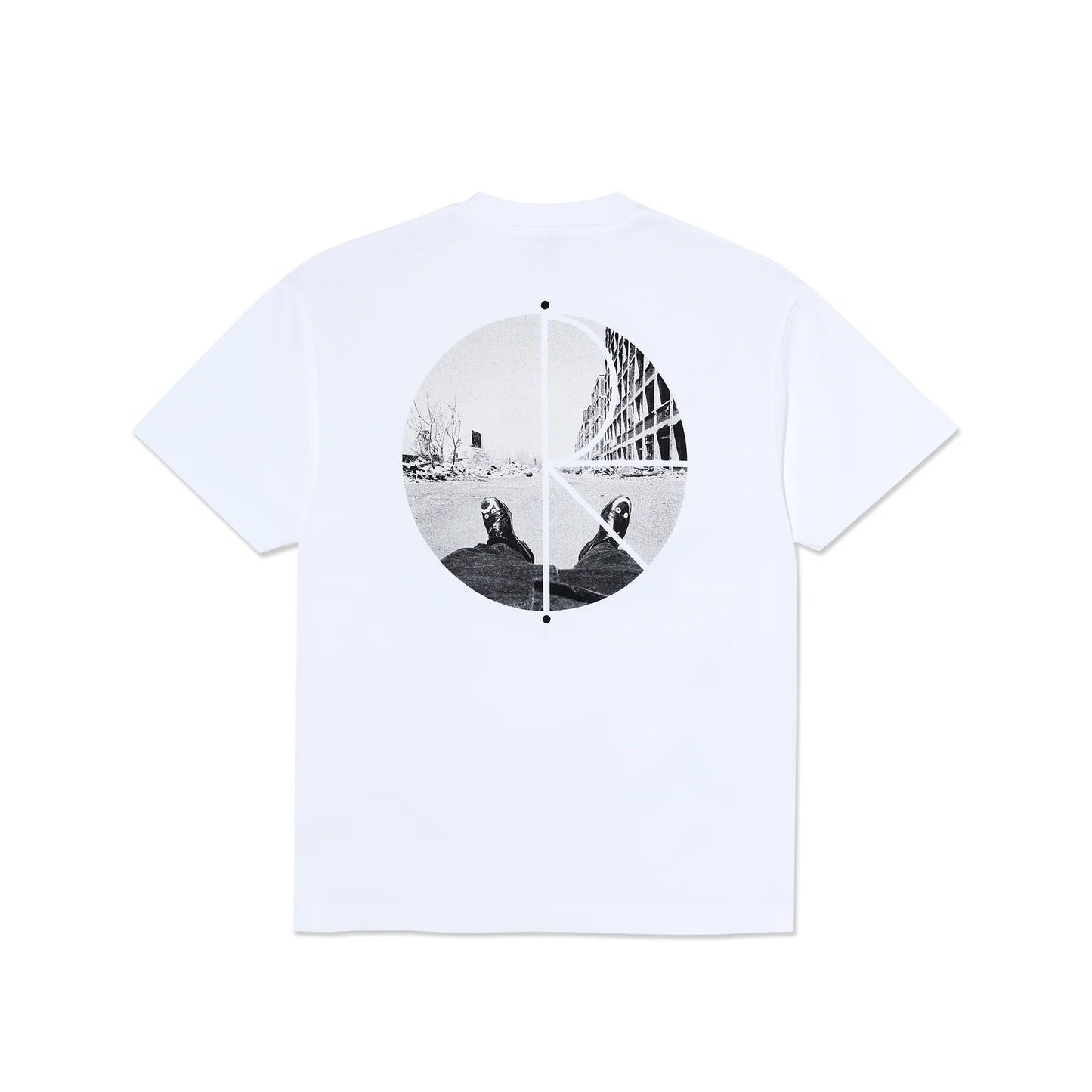 POLAR - HAPPY SAD FILL LOGO TEE - WHITE