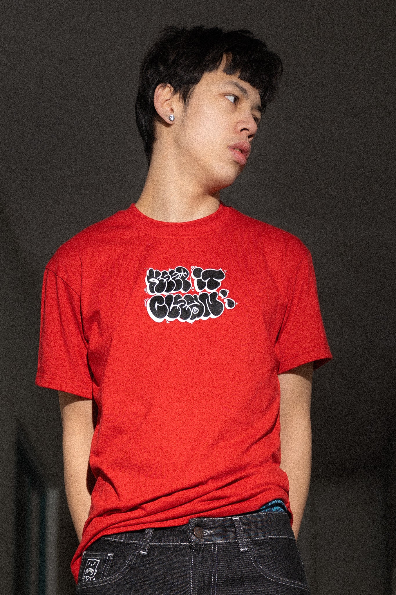 KEEP IT CLEAN - THROW UP TEE - RED