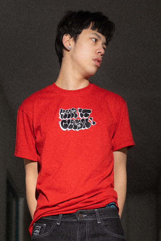 KEEP IT CLEAN - THROW UP TEE - RED