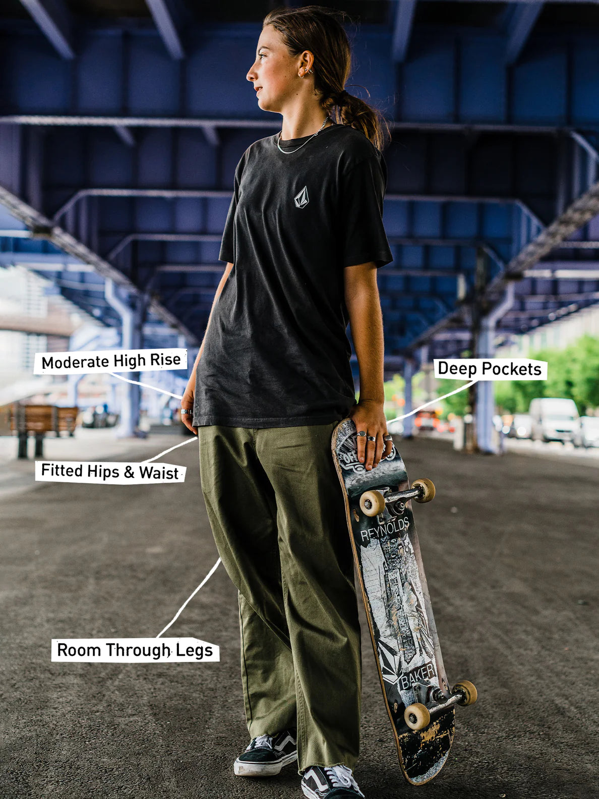 VOLCOM - THISTHATTHEMSKATE PANT - MILITARY