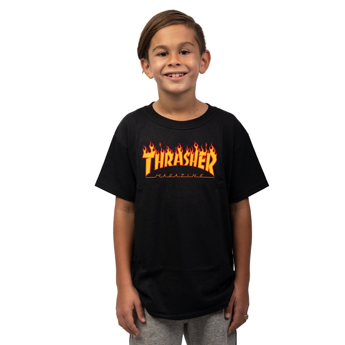 THRASHER - YOUTH FLAME LOGO TEE