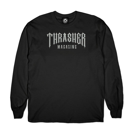 THRASHER - LOW LOW LOGO LONG SLEEVE - BLACK