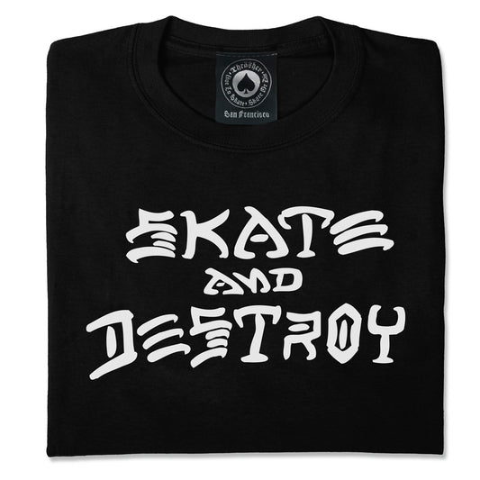 THRASHER - SKATE AND DESTROY TEE - BLACK