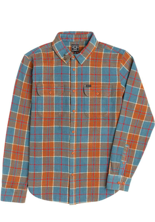 DARK SEAS - ALTA LOMA FLANNEL - BLUE/BROWN