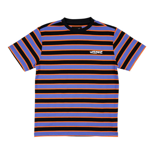 WELCOME - COOPER STRIPED YARN-DYED KNIT - BAJA BLUE