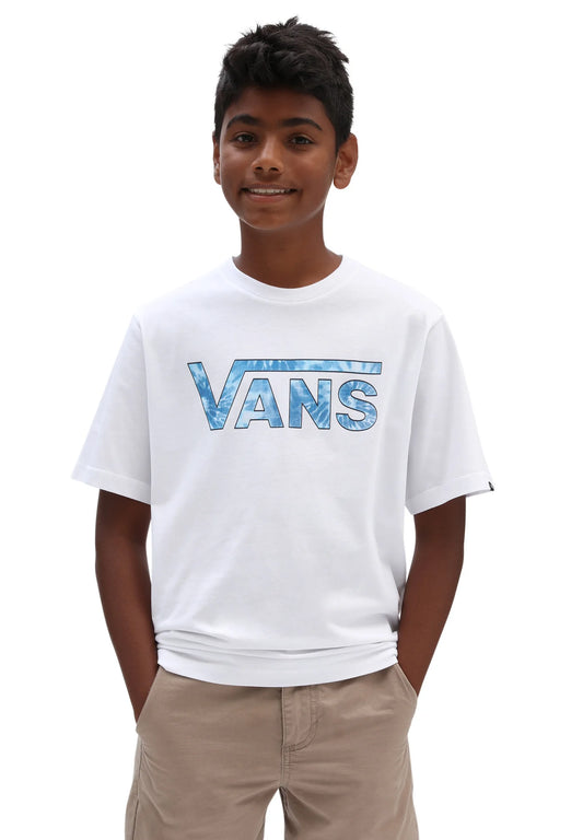 VANS - CLASSIC LOGO WHITE FILL - WHITE/AQUA