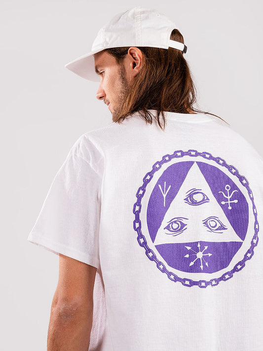 WELCOME - TALI CHAIN TEE - WHITE/PURPLE