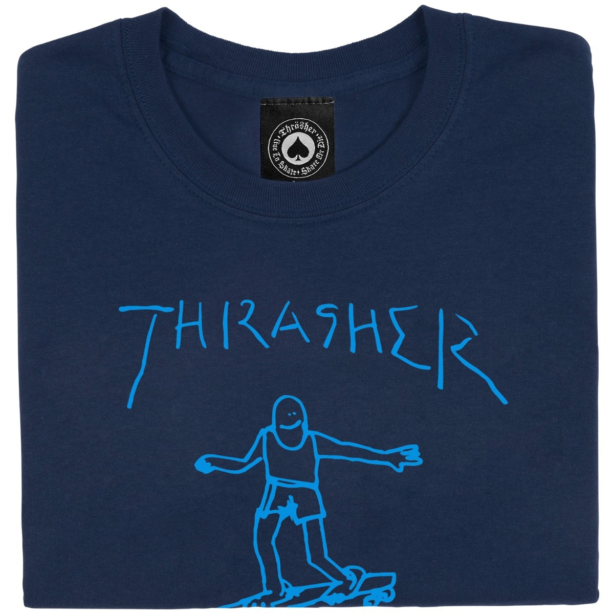 THRASHER - GONZ TEE - NAVY BLUE