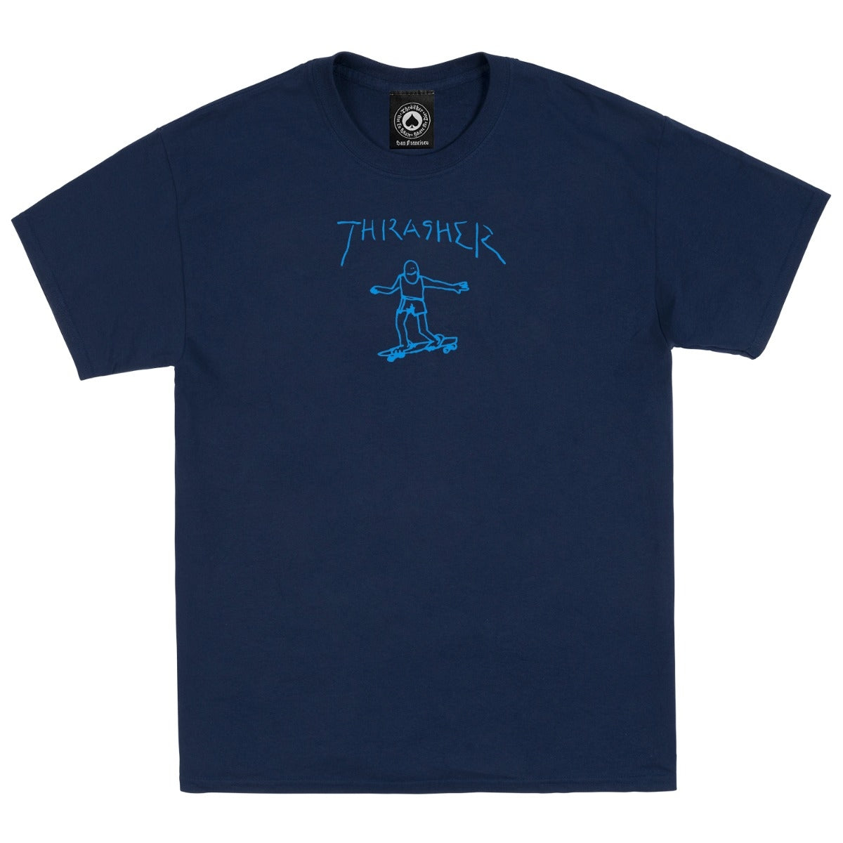 THRASHER - GONZ TEE - NAVY BLUE