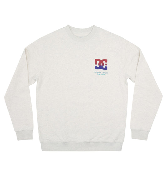 DC - KICKBACK CREW - SNOW HEATHER