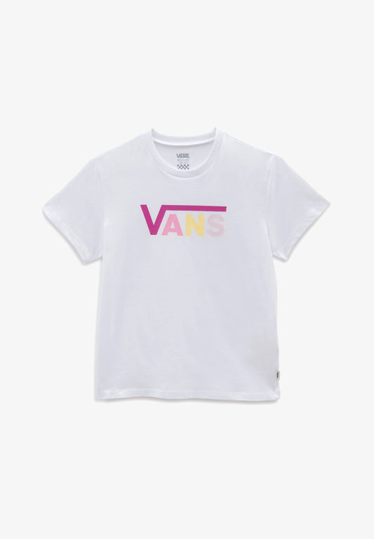 VANS - GR FLYING V CREW GIRLS - WHITE-FUSCHIA RED
