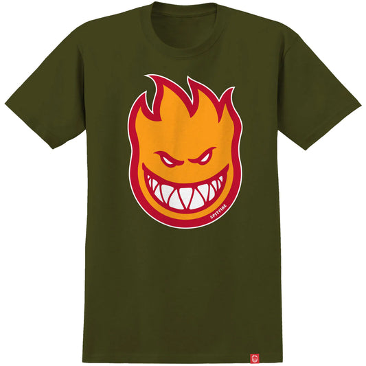 SPITFIRE - BIGHEAD FILL S/S TEE - MILITARY GREEN/GOLD/RED