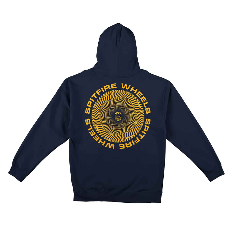 SPITFIRE - CLASSIC VORTEX YOUTH PULLOVER HOODIE - CLASSIC NAVY/GOLD
