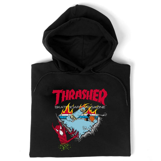THRASHER - NECKFACE 500 HOOD - BLACK