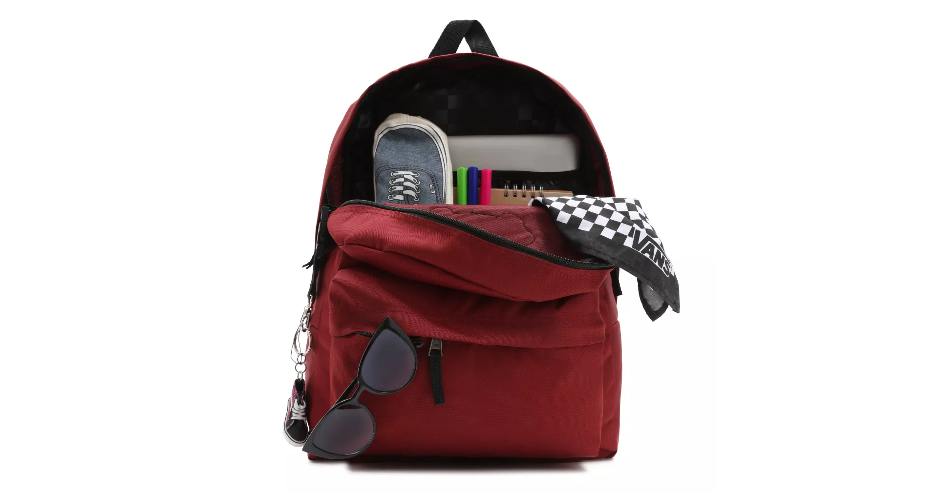 VANS REALM BACKPACK RED โ Marcel Skateshop