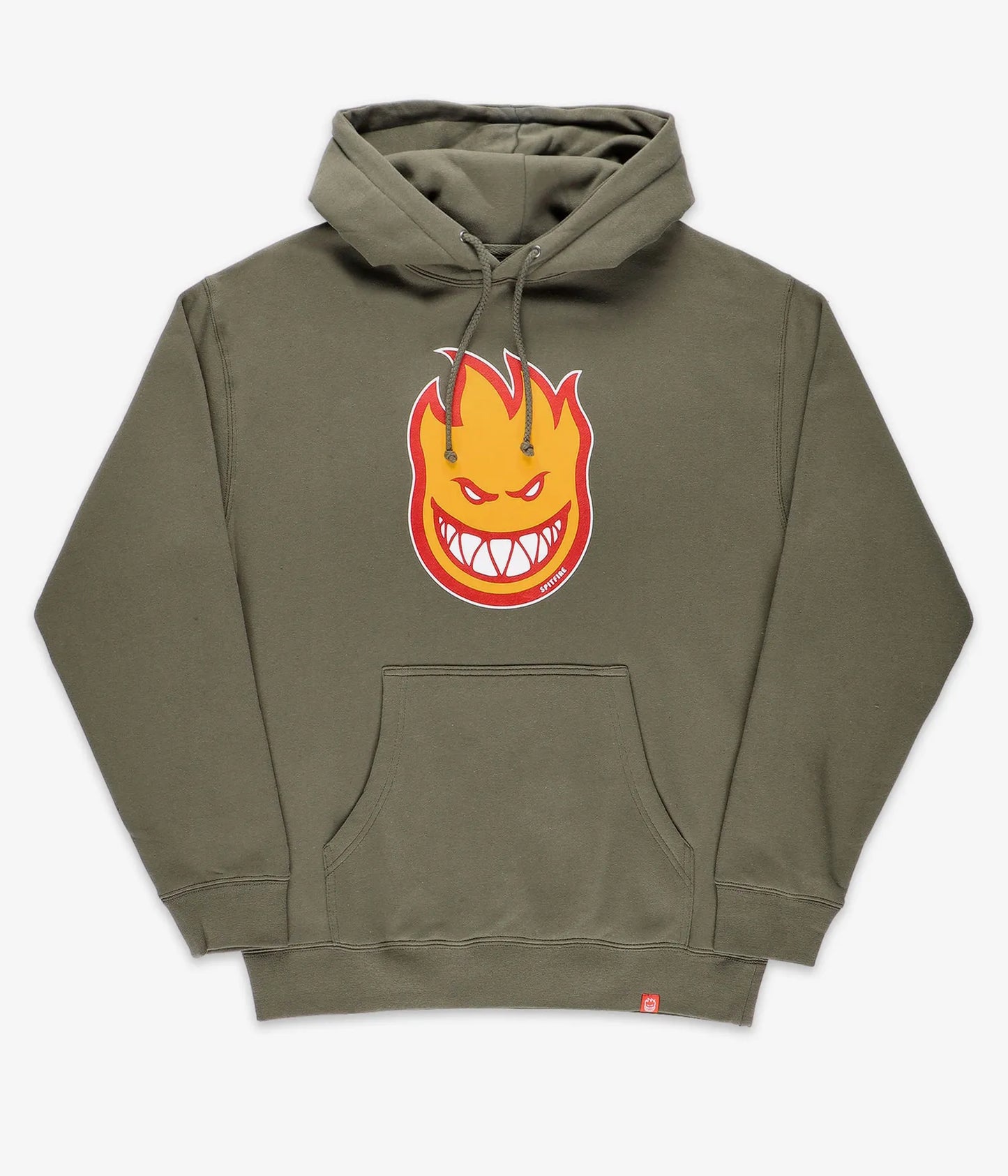 SPITFIRE - BIGHEAD FILL PULLOVER HOODED SWEATSHIRT - ARMY/GOLD/RED