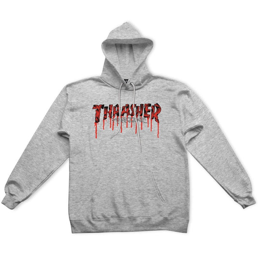 THRASHER - BLOOD DRIP HOOD - STEEL