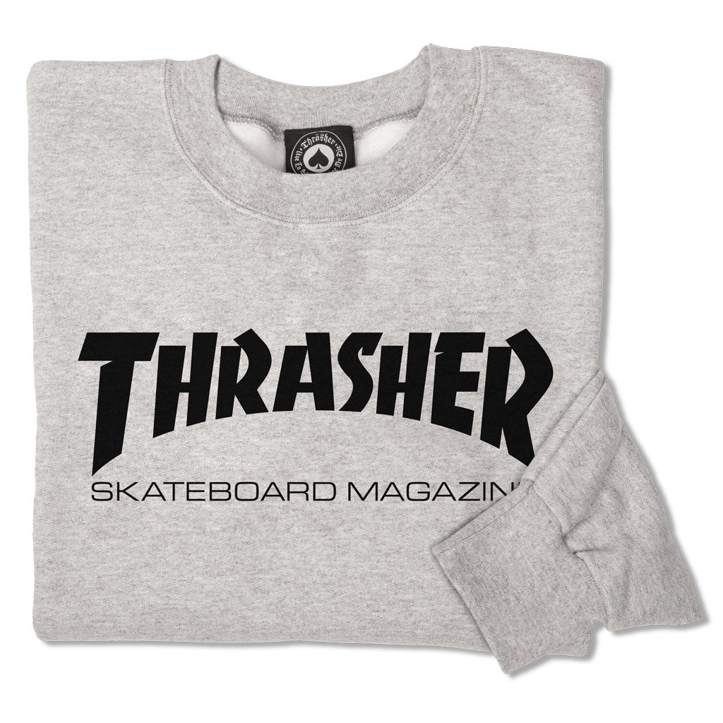 THRASHER - SKATE MAG CREWNECK - GRAY