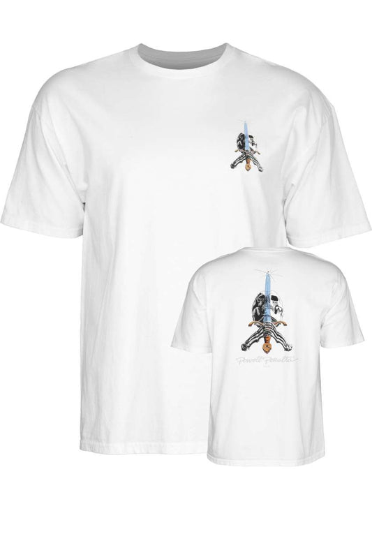 POWELL-PERALTA - SKULL & SWORD TEE - WHITE