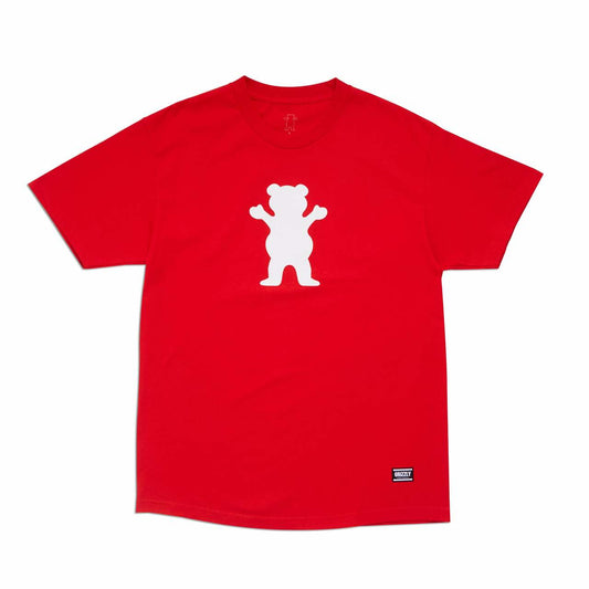 GRIZZLY - KIDS OG BEAR TEE - RED/WHITE