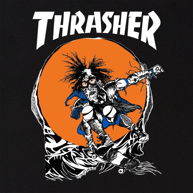 THRASHER - SKATE OUTLAW TEE - BLACK