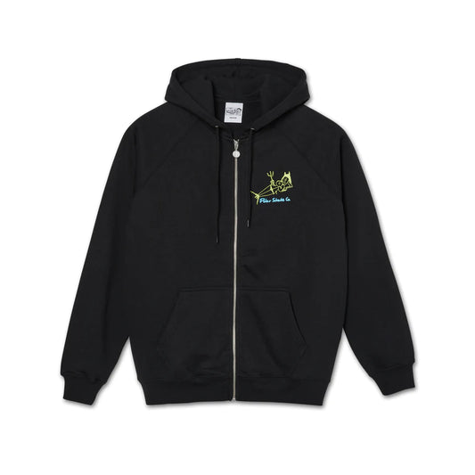 POLAR - DEVIL WOMAN ZIP HOODIE - BLACK