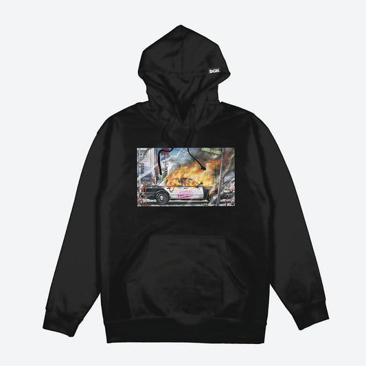DGK - REGIME HOODED FLEECE - BLACK