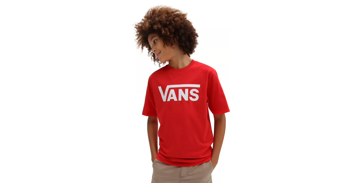 VANS - CLASSIC SS TEE BOYS - RED/WHITE