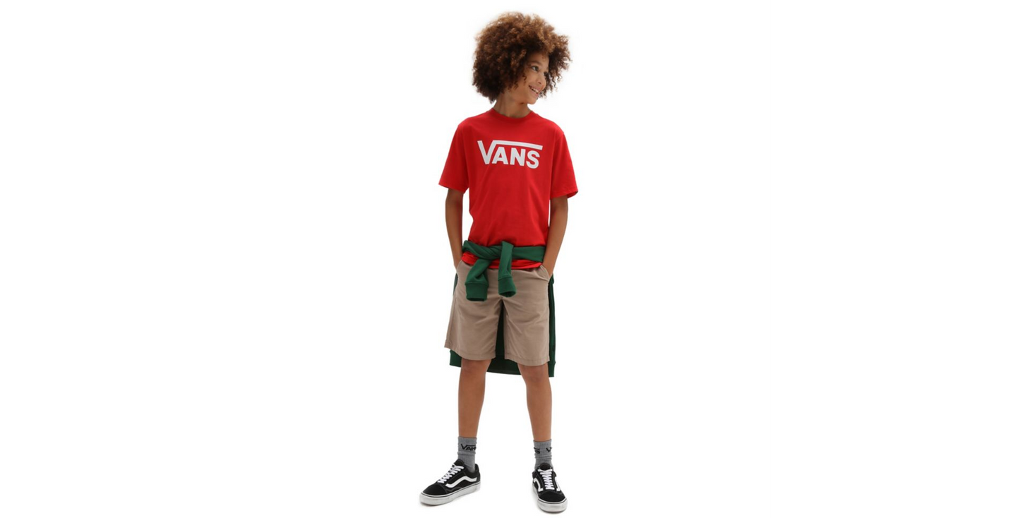 VANS - CLASSIC SS TEE BOYS - RED/WHITE
