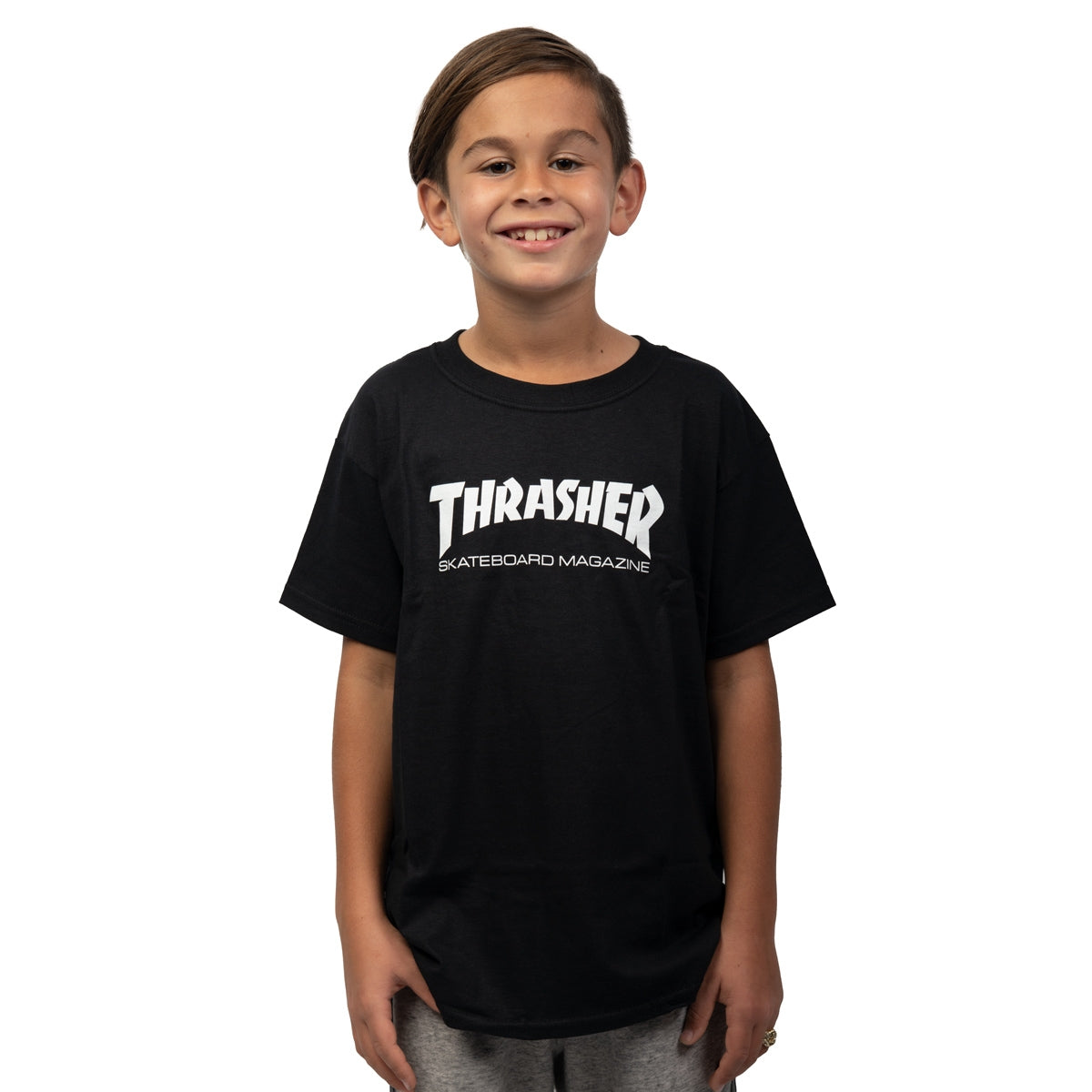 THRASHER - SKATE MAG YOUTH TEE - BLACK