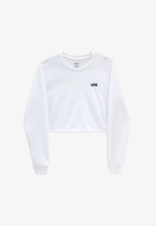 VANS - JUNIOR V LS CROP - WHITE